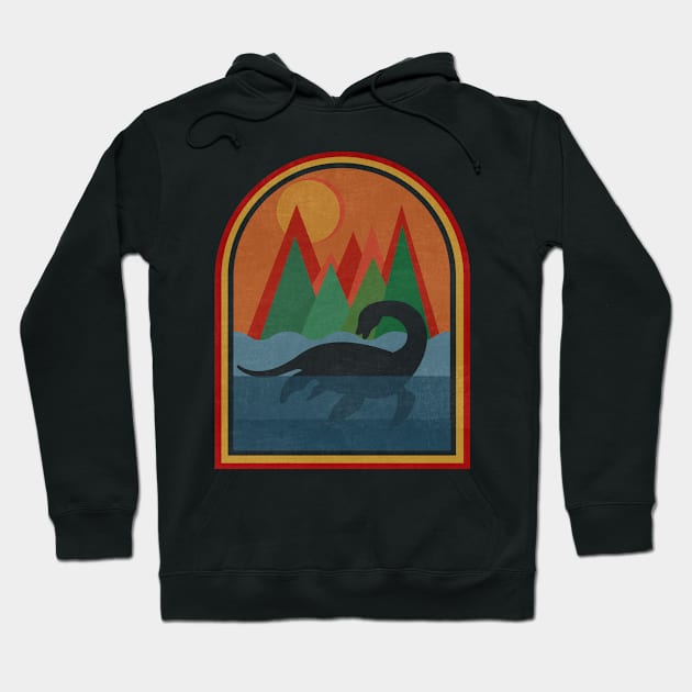 Retro Loch Ness Monster Hoodie by FullOnNostalgia